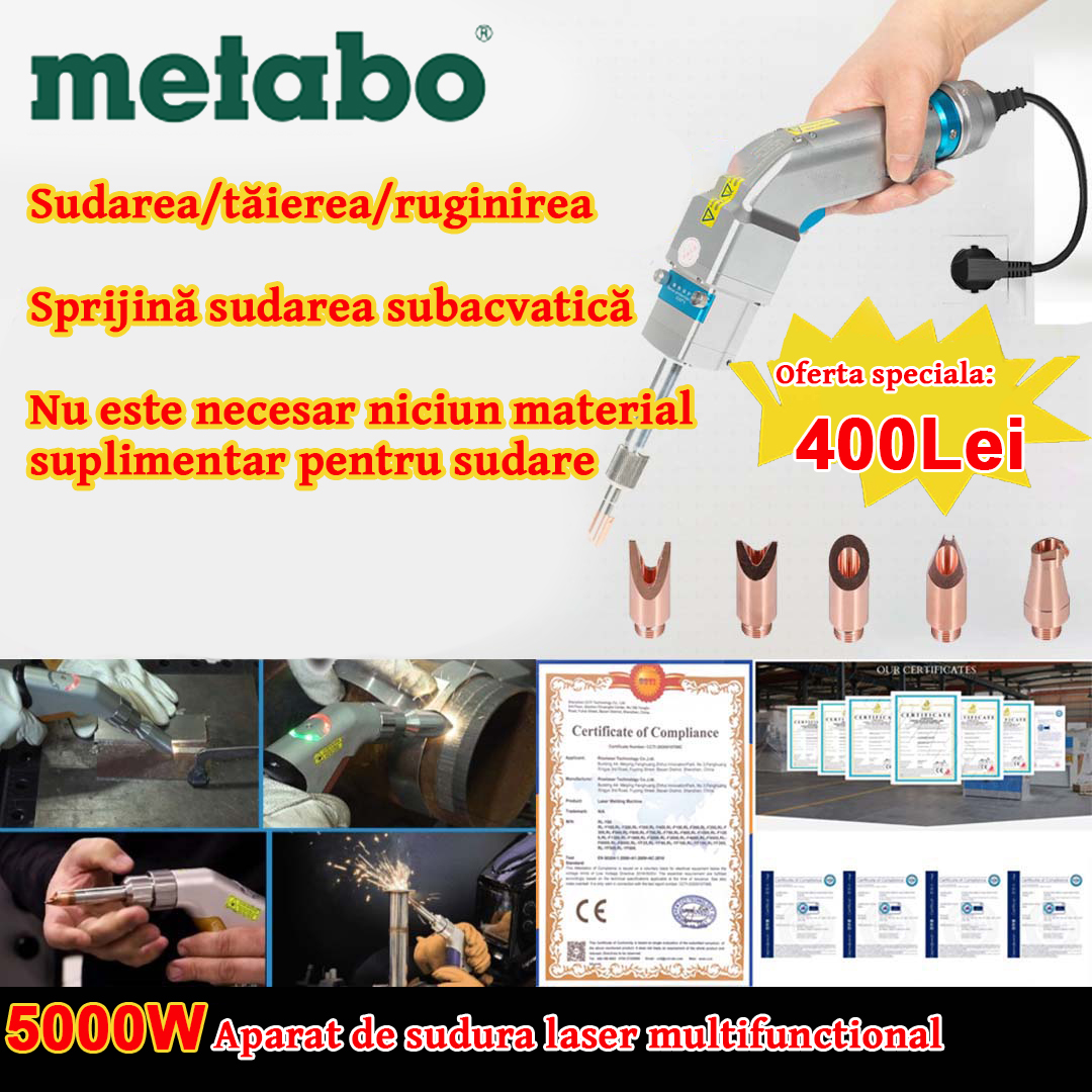 Lanternă laser multifuncțională de 5000 W (aur/argint/cupru/fier/aluminiu/oțel inoxidabil) grosime de sudură 0-20 mm (sudură/tăiere două în unu)